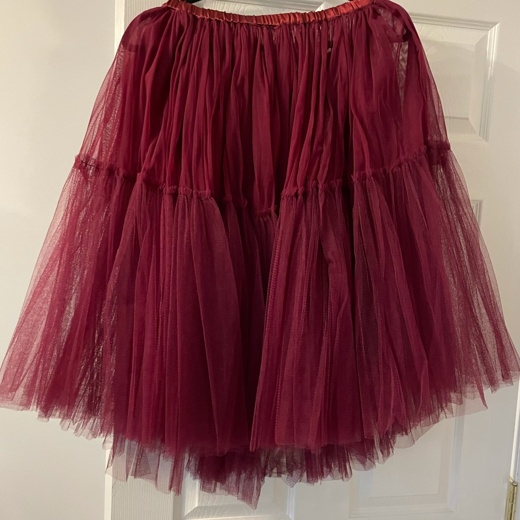 Tulle Skirt Burgundy Asos